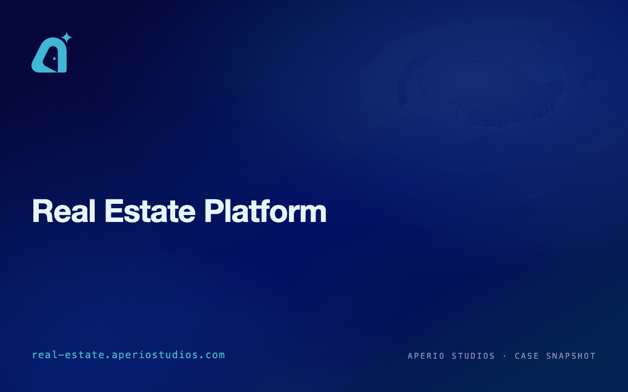 Real Estate Platform — website screenshot